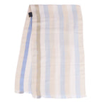 FENDI muffler stole striped pattern linen silk ladies beige blue