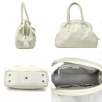 CHRISTIAN DIOR handbag leather ivory ladies
