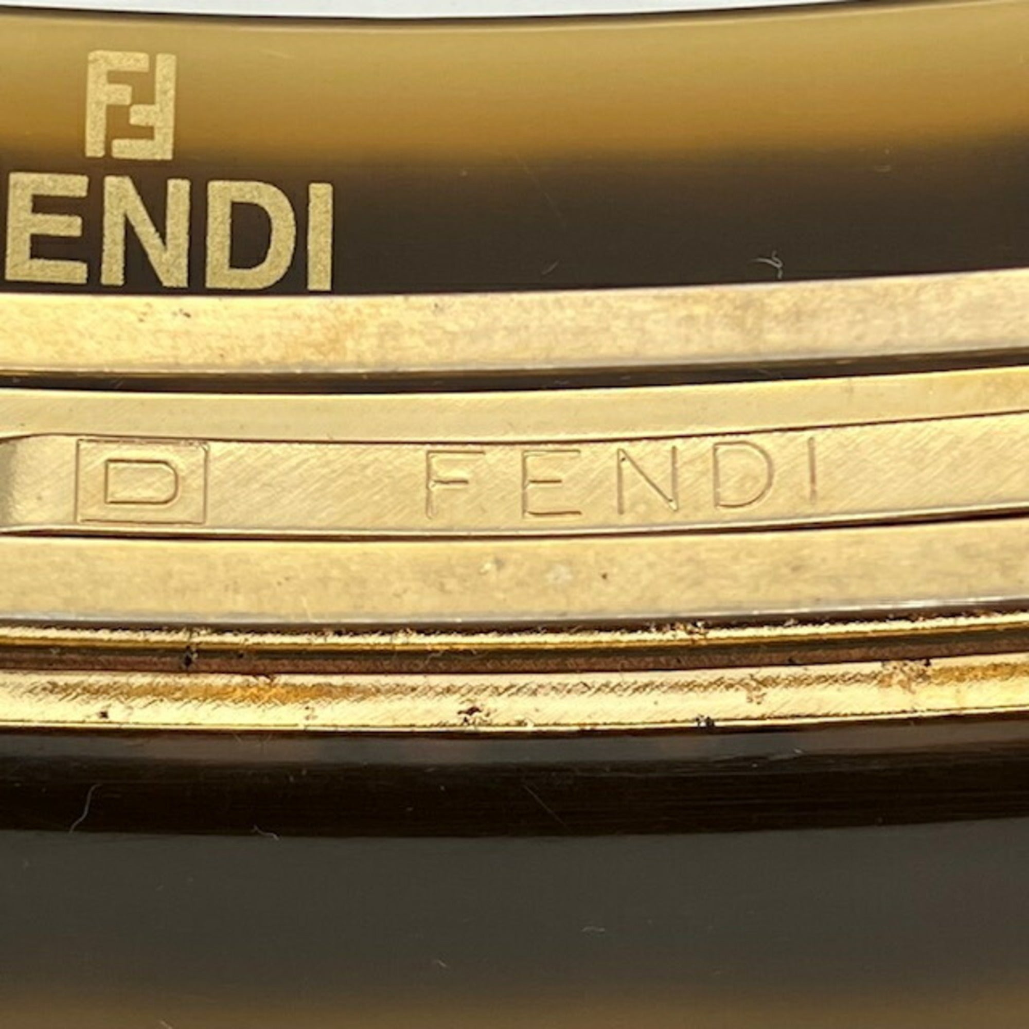 FENDI Valletta Hairpin Plastic Brown Hair Accessories