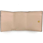 FENDI Trifold Wallet Pink Beige Gold Fizu 8M0395 Leather GP  Circle Women's
