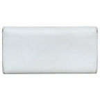 Fendi Bifold Long Wallet White Gold Fizu 8M0251 A18B Leather GP FENDI Women's