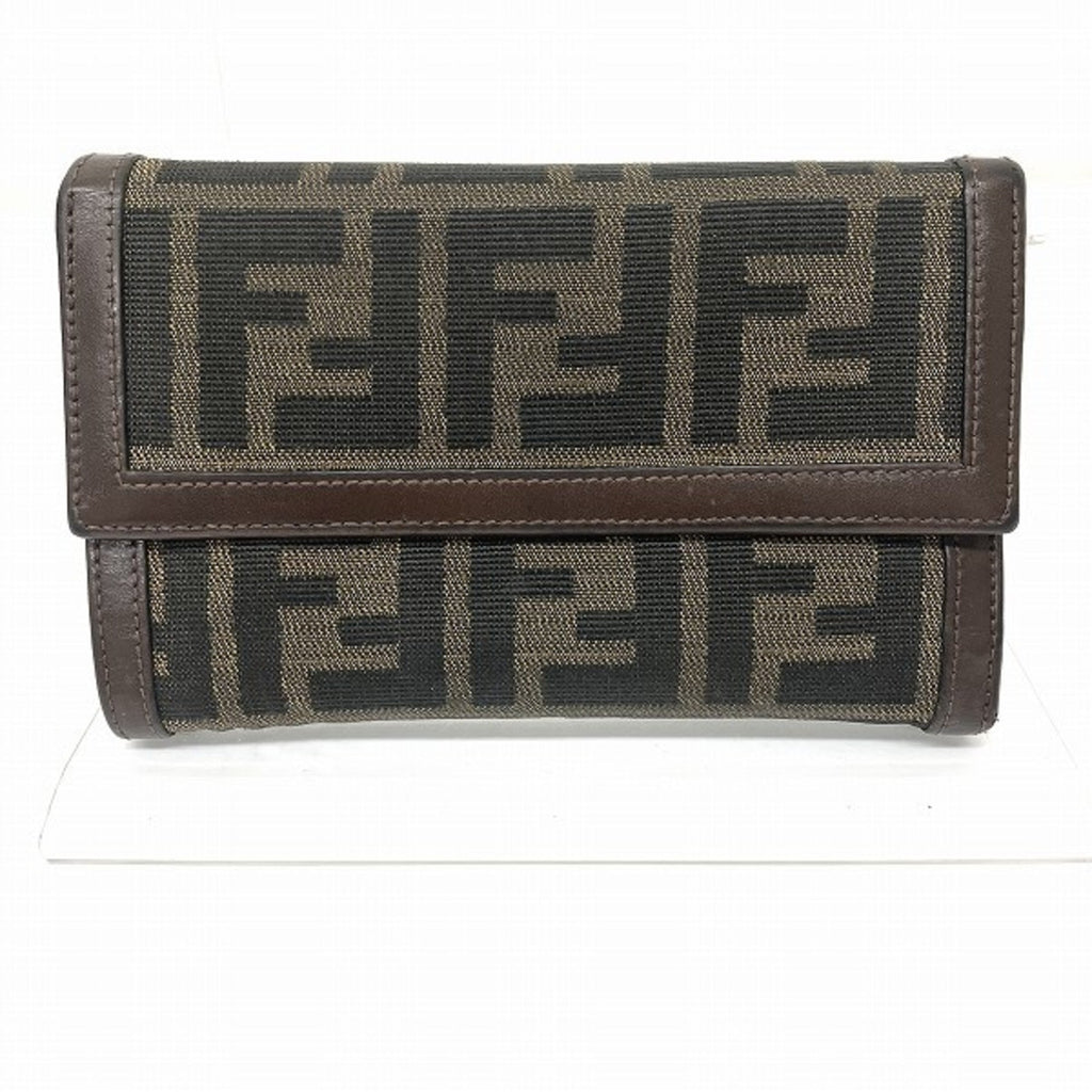 FENDI Zucca pattern 30858 wallet tri-fold men's