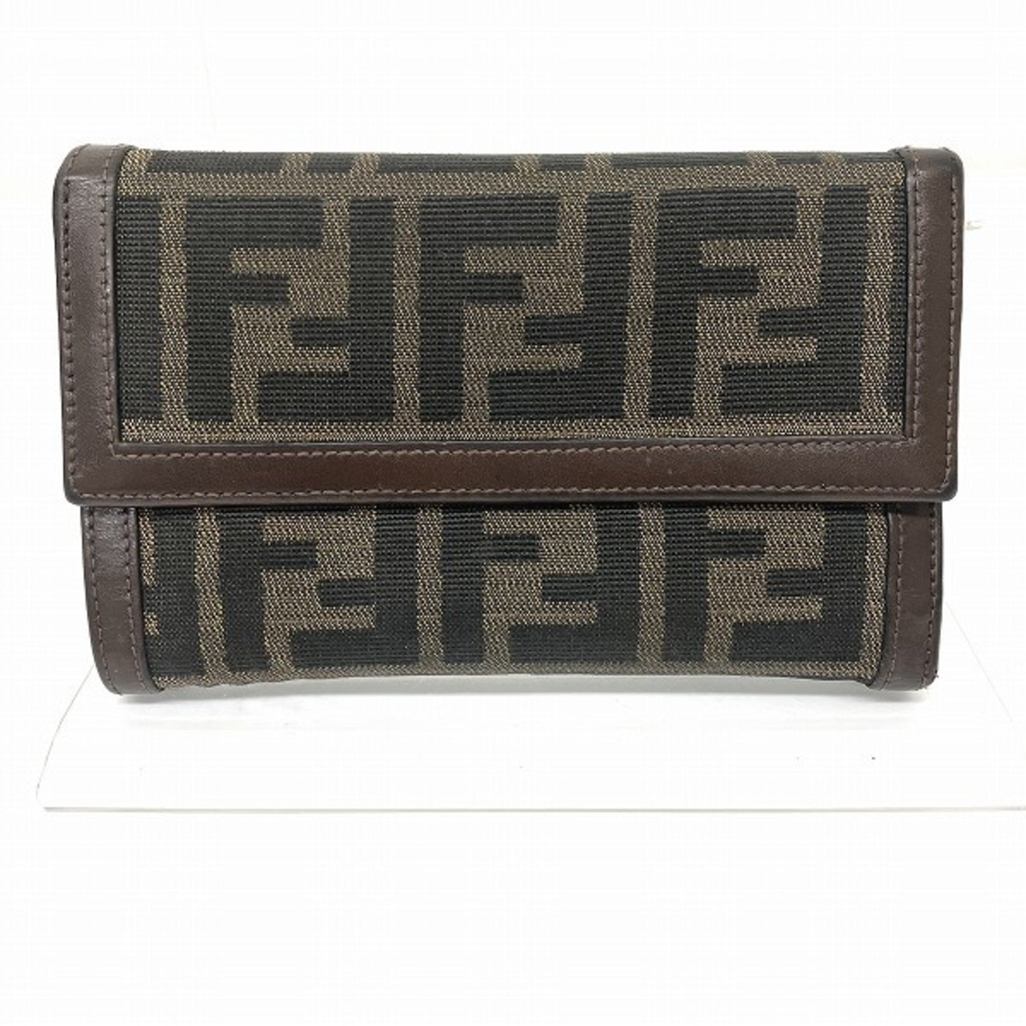 FENDI Zucca pattern 30858 wallet tri-fold men's