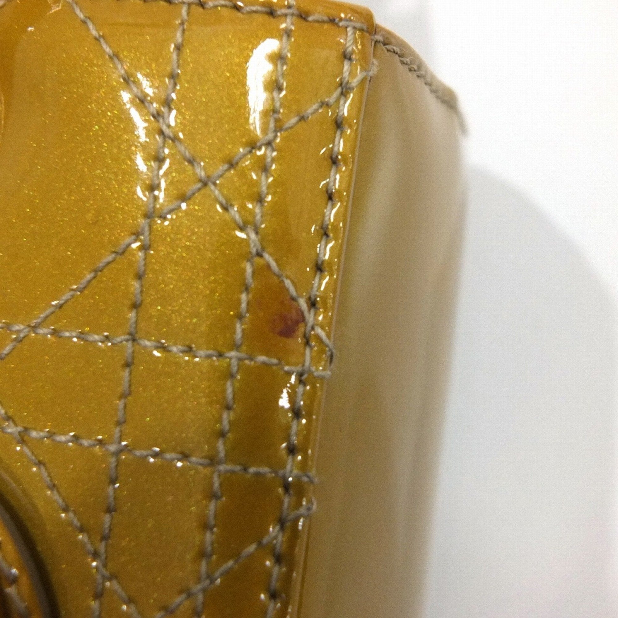Christian Dior Lady cannage patent leather bag