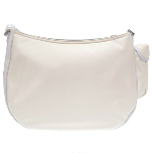 Christian Dior Dior Saddle Soft Bag Roller ster Leather Canvas White Shoulder