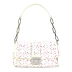 CHRISTIAN DIOR Shoulder Bag Canage Leather White Series Women's