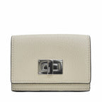 FENDI Micro Trifold Tri-Fold Wallet Ivory 8M0426 Peek-A-Boo