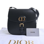 CHRISTIAN DIOR Leather Bobby Frame Bag Shoulder Black Women's