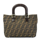 FENDI handbag Zucca canvas brown ladies