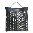 FENDI Leather Canvas Peekaboo X-Rite Shoulder Bag 7V47 Black Natural Ladies