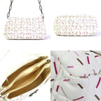 CHRISTIAN DIOR Shoulder Bag Canage Leather White Series Women's