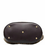 FENDI Zucca Bucket Handbag Tote Bag 8BH091 Beige Brown Canvas Leather Women's