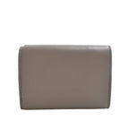 FENDI Leather Micro Trifold Wallet 8M0395 Greige Ladies