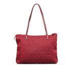 FENDI Zucchino handbag tote bag 8BH022 red canvas leather ladies