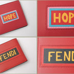 Fendi wallet FENDI folded 7M0169 VOCABULARY strawberry black