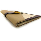 FENDI Bifold Long Wallet White Beige Wine Red Chameleon 8M0283 Patent Leather  Flap Clutch Bag Belt Women's