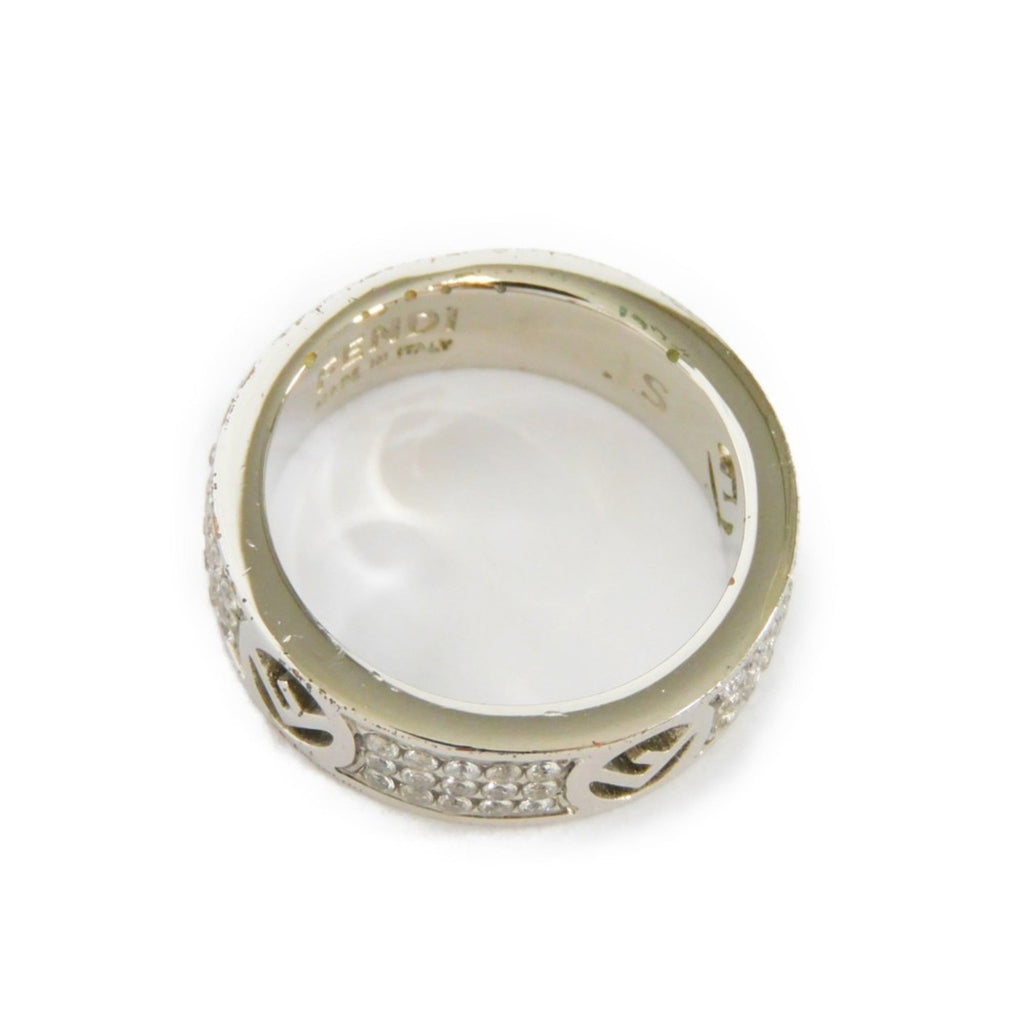 FENDI Ring F is S No. 10 Zirconia Silver Logo Clear 8AG929 6DM F0GGH Women's Accessories Jewelry