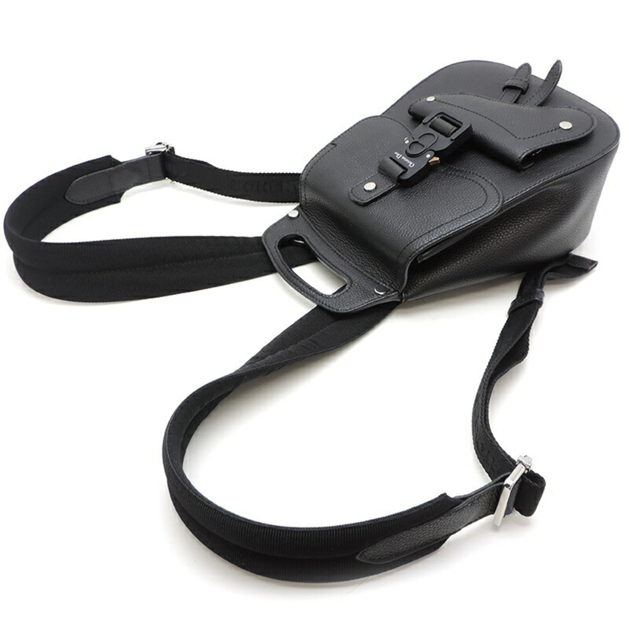 CHRISTIAN DIOR Gallop Backpack Men's Rucksack/Daypack Leather Black