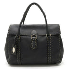 FENDI Selleria tote bag shoulder leather black 8BR388