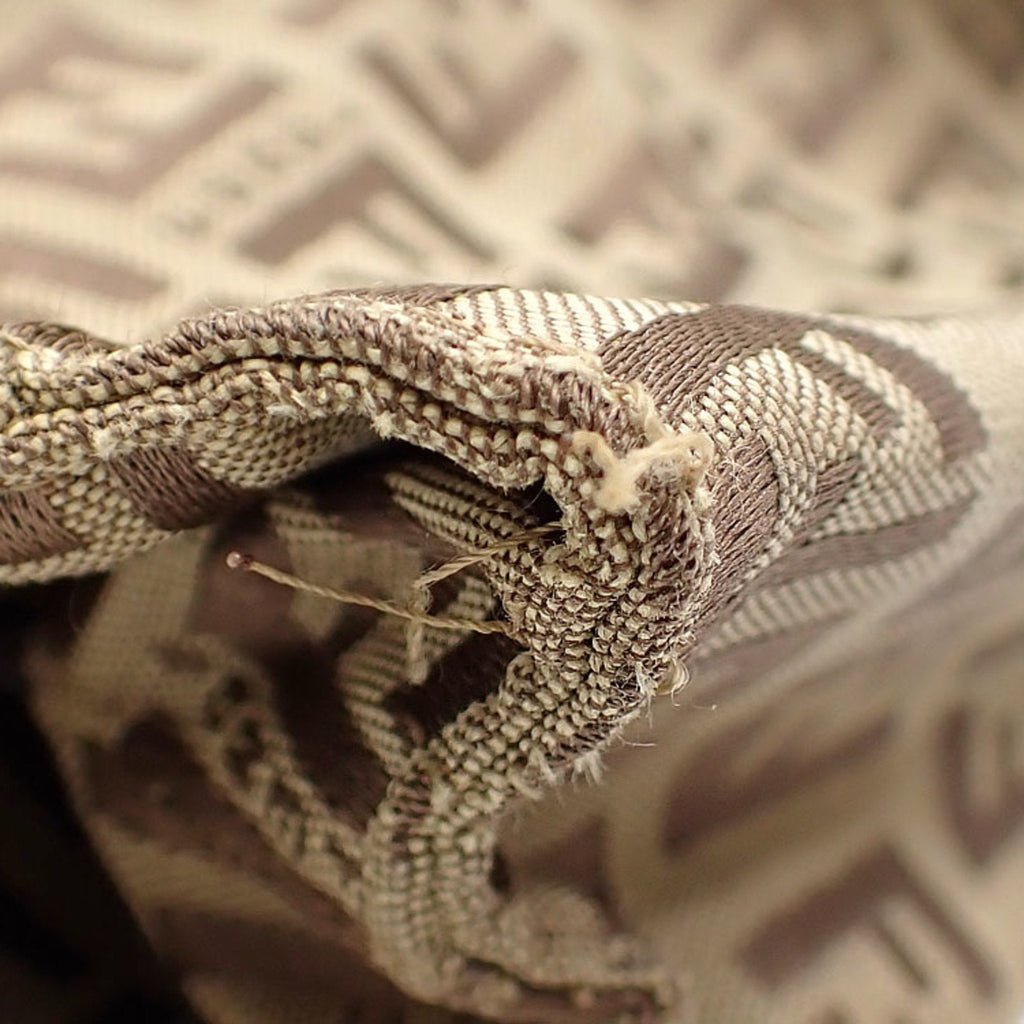 FENDI Handbag Zucchino Women's Brown Canvas Leather 8BH018