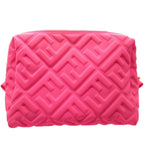 FENDI Zucca FF Embossed 8N0171 Polyamide Pink Pouch Bag