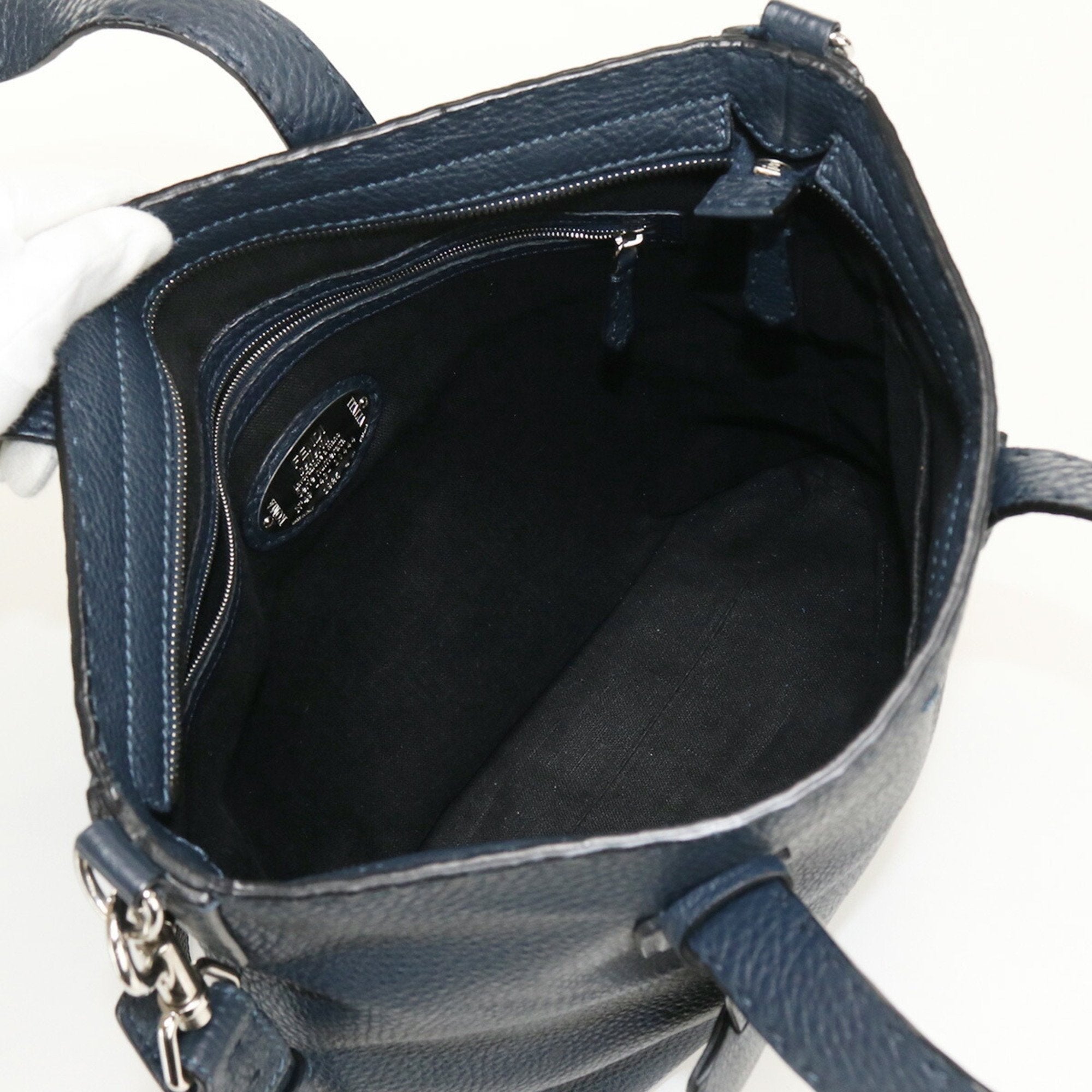 FENDI Tote Bag Selleria 7VA377 Leather Unisex