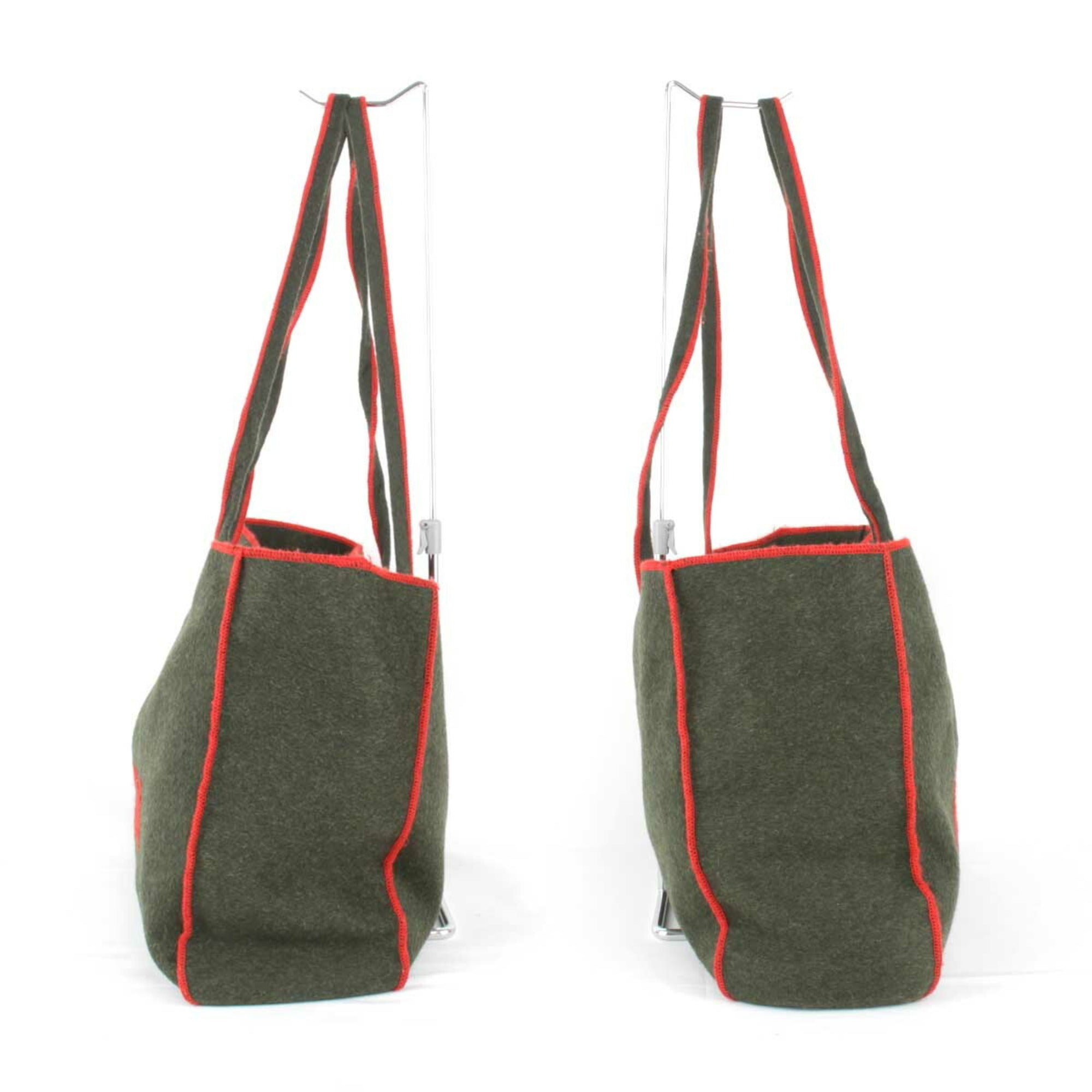 FENDI Tote Bag Felt Khaki Ladies