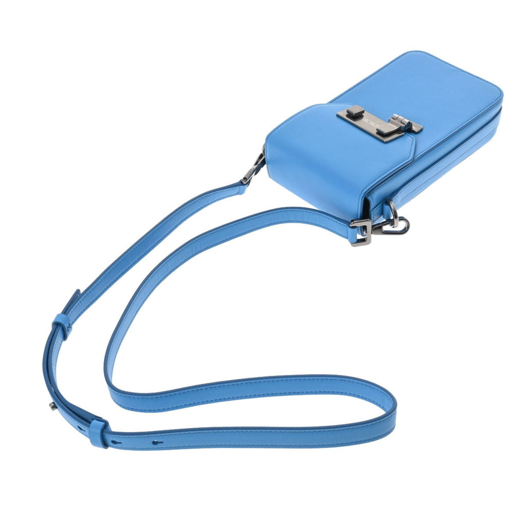 CHRISTIAN DIOR Rock Vertical Pouch Blue Men's Leather Shoulder Bag