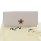 Fendi Women's Leather Long Wallet (bi-fold) Light Gray