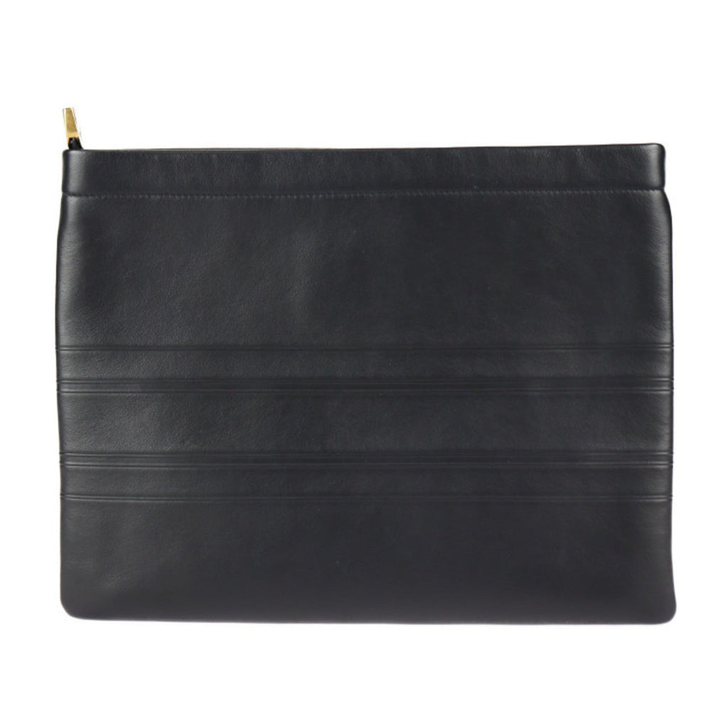 CHRISTIAN DIOR clutch bag 19S5543CGSB leather black gold metal fittings