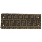 FENDI ZUCCA CANVAS BROWN HANDBAG