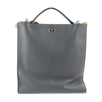 FENDI Peekaboo X Light Fit Tote Bag 7VA447 Leather Dark Gray 2WAY Shoulder