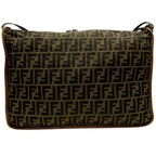 FENDI Zucca 7VA148 Women's Zucca Shoulder Bag Black,Brown,Khaki