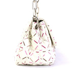 CHRISTIAN DIOR Shoulder Bag Canage Leather White Series Women's