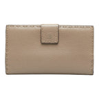 FENDI Selleria Peekaboo long wallet bi-fold 8M0308 gray leather ladies