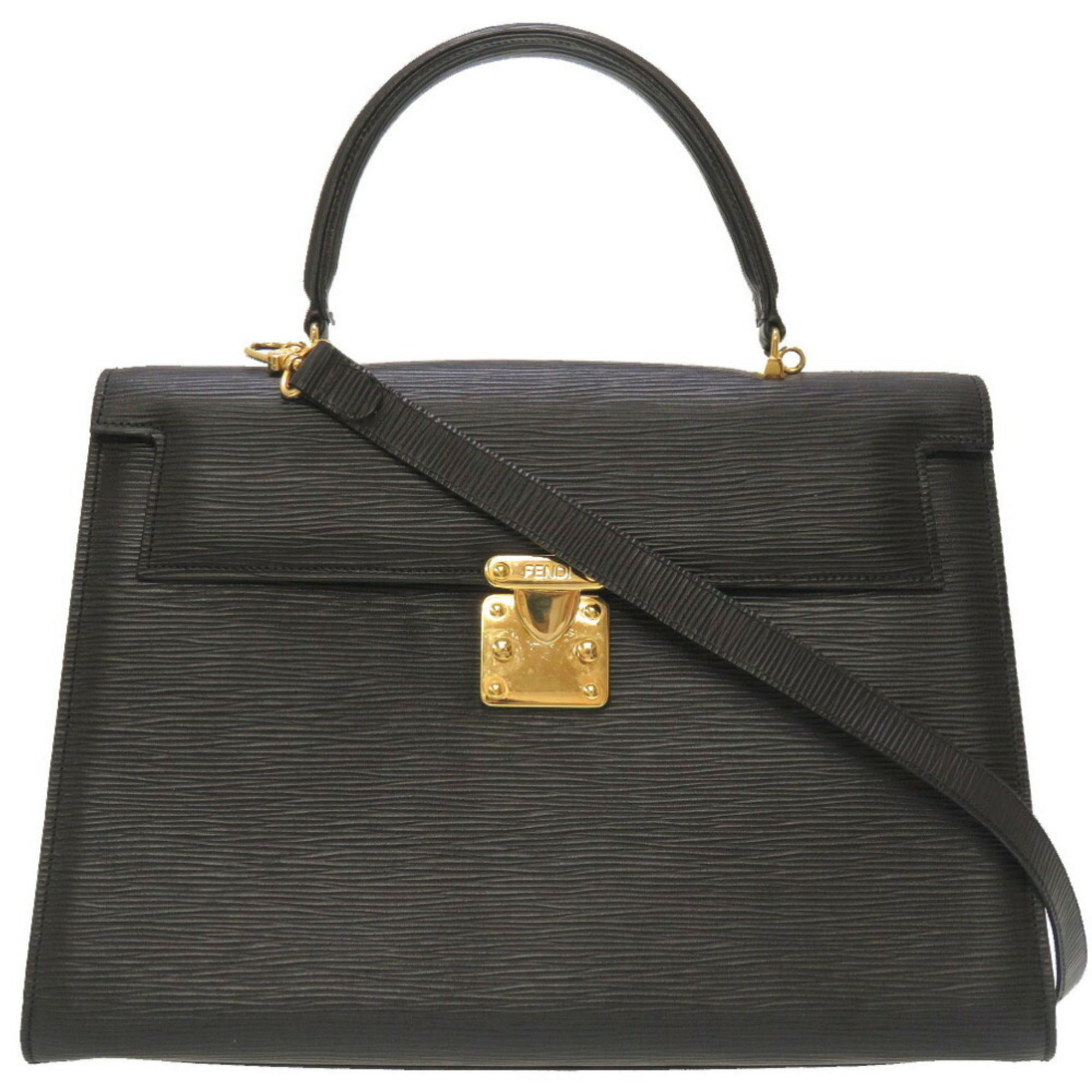 FENDI leather black handbag 0115