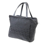 FENDI Handbag Zucchino Black 2220-028 Jacquard Leather