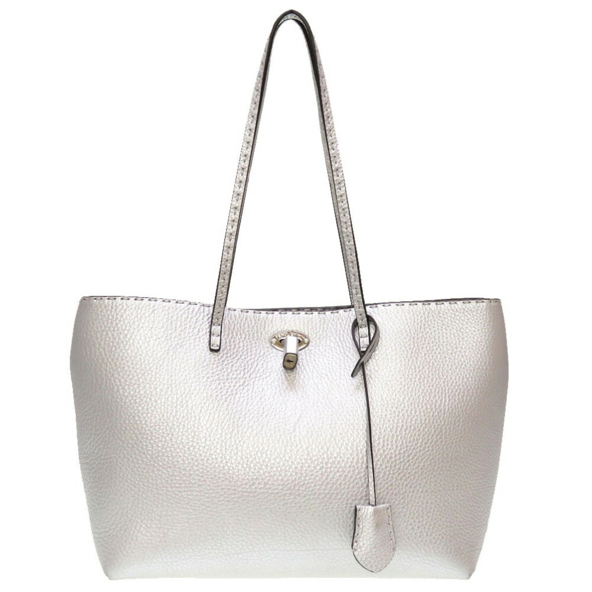 FENDI leather silver 8BH257 tote bag
