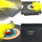 FENDI Clutch Bag Monster Leather/Fur Black/Multicolor Unisex e55994g