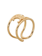 CELINE Triomphe Logo Ring Gold