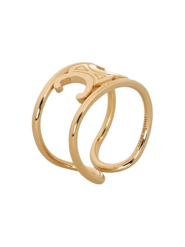CELINE Triomphe Logo Ring Gold