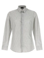 Fendi Shadow Cotton Long Sleeve Shirt Grey