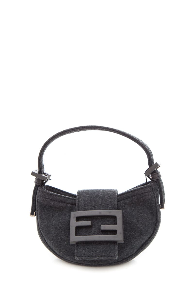 Fendi Grey Vintage Cotton Jersey Micro Handbag