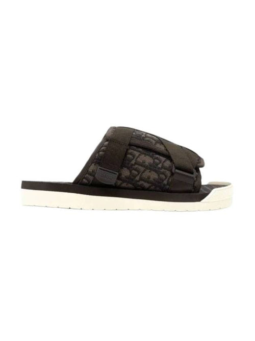Oblique Jacquard Alpha Sandals Brown Dior