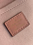 Louis Vuitton LOCKY BB 21 IN BROWN MONOGRAM CANVAS AND PEACH CALFSKIN GOLD BUCKLE