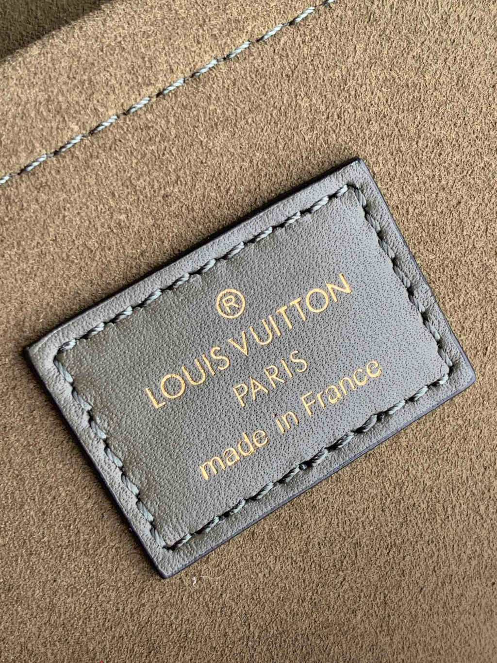 Louis Vuitton LOCKY BB 21 IN BROWN MONOGRAM CANVAS AND KHAKI GREEN CALFSKIN GOLD BUCKLE