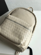 Bottega Veneta SMALL INTRECCIATO 41 BACKPACK IN BEIGE CALFSKIN