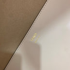 FENDI SHINE 40 TOTE BAG IN WHITE EMBOSSED CALFSKIN