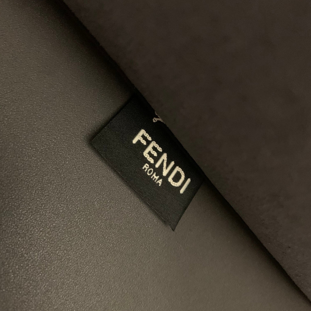 FENDI SHINE 40 TOTE BAG IN STONE GREEN EMBOSSED CALFSKIN