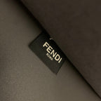 FENDI SHINE 40 TOTE BAG IN STONE GREEN EMBOSSED CALFSKIN